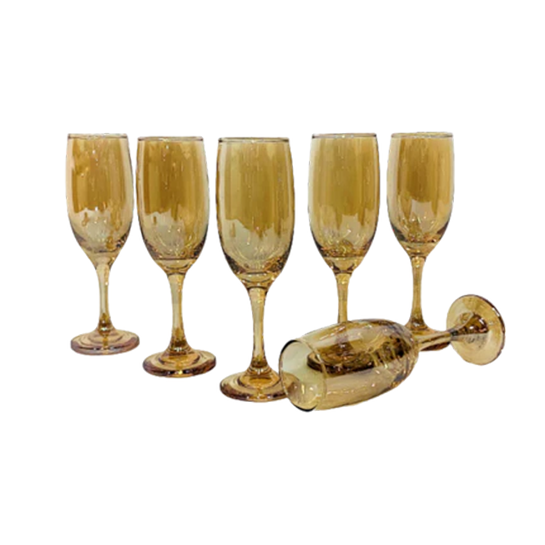 Tumbler 6Pc Champagne 150Ml Tinted 20X5Cm 6042