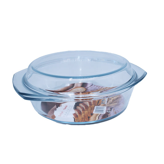 Cass 1.7L With Lid Round Tempered Glass