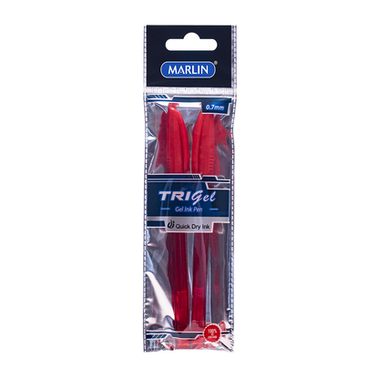 Marlin Pen 2Pc Gel Ink 2'S Red