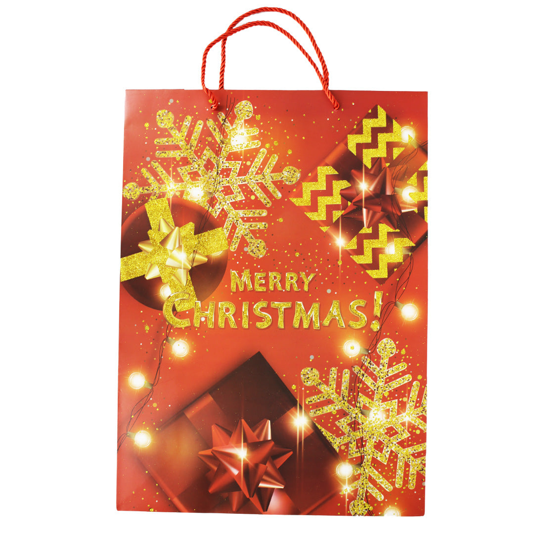 Gift Bag 32X26X10Cm X-Mas Glitter