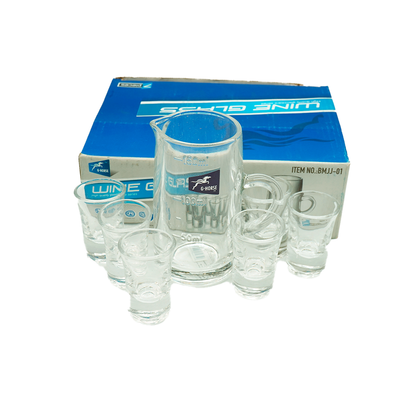 Tot Glass 6Pc With Measuring Jug 150Ml G-Horse