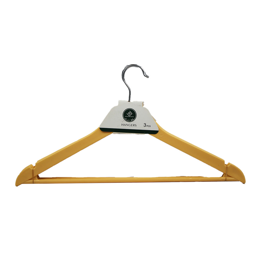 Hanger 3Pc 44Cm Plastic Wooden Look 314