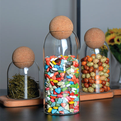 Storage Jar 3Pc Cork Lid