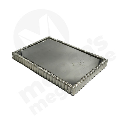 Tray 38X26Cm Sts With Mirror Base With Studs