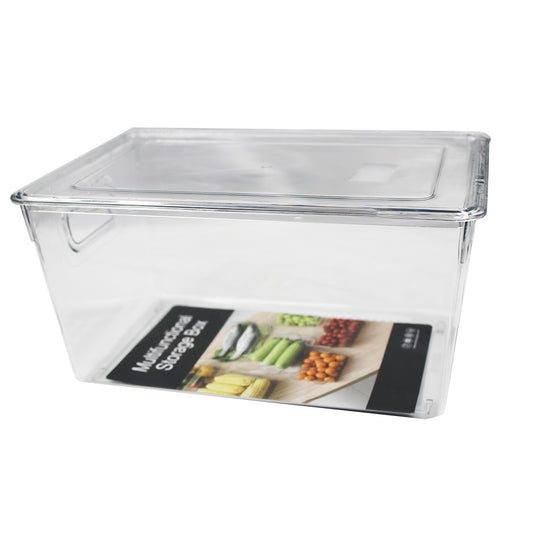 Fridge Storage 27X18X14Cm With Lid Plastic