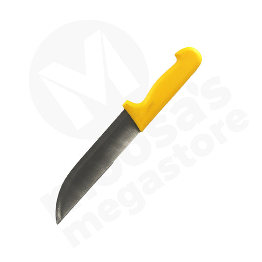 Knife Butcher 7In Red/Yellow Handle Baishun