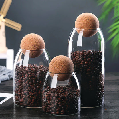 Storage Jar 3Pc Cork Lid